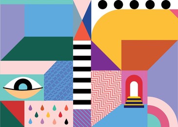 geometric shapes, geometry graphics and abstract background vector. geometry pattern 