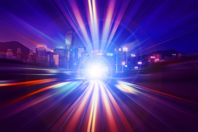 abstract motion speed light tails background 