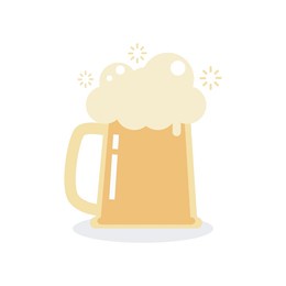 beer mug, drinking beer icon flat isolated on white background vector illustration.