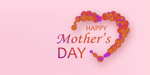 mother's day greeting card with beautiful blossom flowers background. vector.