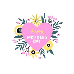happy mother's day card design. perfect for poster, greeting card or invitation. vector illustration