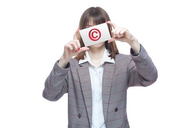 law on the protection of copyrights, patents and intellectual property. isolated on white background.