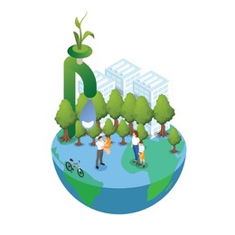 world water day isometric 3d vector illustration concept for banner, website, illustration, landing page, template, etc