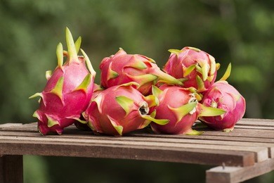 group of dragon fruit on the table