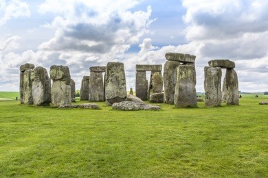 stonehenge - an ancient prehistoric stone monument near salisbury, wiltshire, uk. it was built anywhere from 3000 bc to 2000 bc. stonehenge is a unesco world heritage site in england.