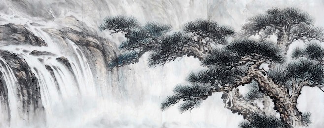 ink and wash landscape painting.