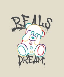 thoughtful teddy bear vector art