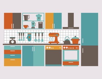 kitchen interior card. 