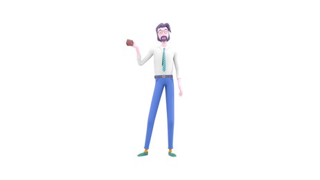 character stylized for presentation 3d rendering cartoon style