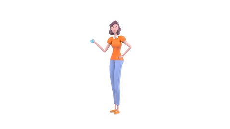 character stylized for presentation 3d rendering cartoon style