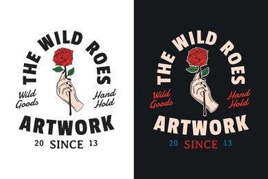 set hand hold rose dark illustration skull bones head hand drawn hatching outline style mystical celestial symbol tattoo merchandise t-shirt merch