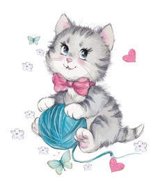 the perfect cat image used on printing plates