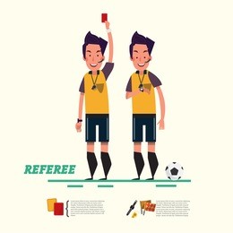 soccer referee character. referree - vector illustration