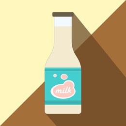 milk bottle icon. world milk day. milk package design almond, soy, coconut, oatmeal, rice. concept for product of milk. vector best premium illustration.