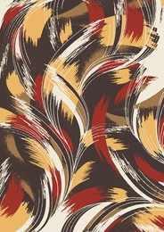 geometrized style clear looking brush moving linear colored textile fabric patterns