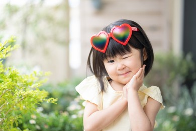 4 year old enjoying summer vacation