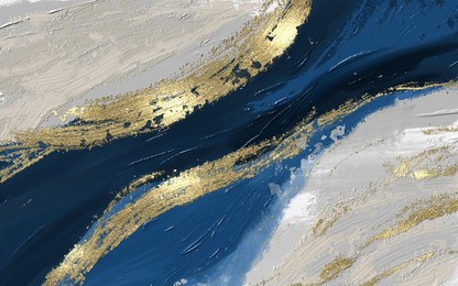 modern abstract oil painting art design. orange, gold, blue,
