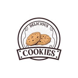vintage logo badge for cookies label