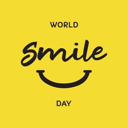 smile day. joy vector illustration for card, social media, poster.