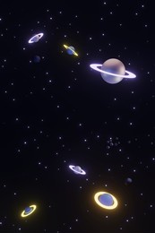 planet in space, 3d render
