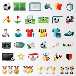 football icons set. soccer ball icons. set of sport vector icons.