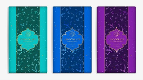luxury packaging design of chocolate bars. vintage vector ornament template. elegant, classic elements. great for food, drink and other package types. can be used for background and wallpaper.