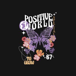 retro groovy daisy flower print groovy flowers and butterfly background,love need time to groove slogan print for graphic tee t shirt