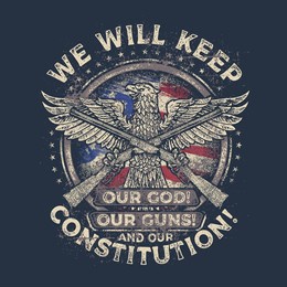 retro vintage america bald eagle 2nd amendment tshirt design 1