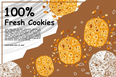 cookie design templates in the form of flyers or packaging.
