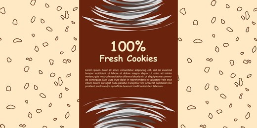 cookie design templates in the form of flyers or packaging.