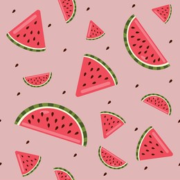 bright vector juice watermelon slice. colorful cartoon isolated on white background.