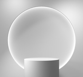 minimalism abstract background, pedestal. 3d illustration.