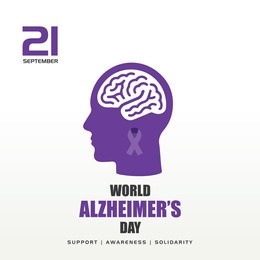 world alzheimer's day banner design 