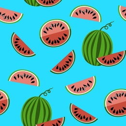 seamless pattern with watermelons. suits as wallpaper, print, card, banner or anything with colorful summer atmosphere.