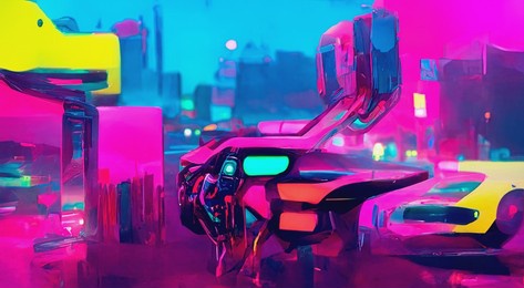 abstract future background concept. liquid neon composition. cyberpunk backdrop in yellow, green and pink colors. futuristic wallpaper. 3d illustration.