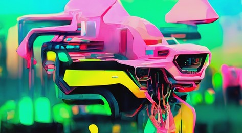 abstract future background concept. liquid neon composition. cyberpunk backdrop in yellow, green and pink colors. futuristic wallpaper. 3d illustration.