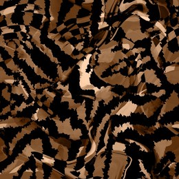 abstract hand drawing psychedelic zebra tiger wavy stripes seamless pattern with tie dye gradient batik texture background