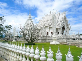 white temple ,wat rong khun in chiang rai, thailand