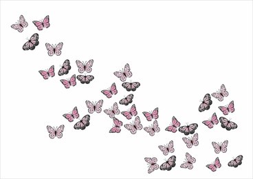 pink butterfly design fly design