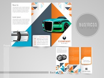 professional business three fold flyer template, corporate brochure or cover design can be use for publishing, print and presentation. 	