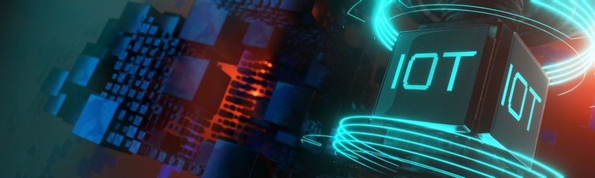 internet of things concept. internet of things (iot), devices and network connection concepts. 3d rendering..