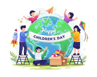 childrens day with happy kids