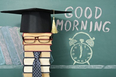 good morning! unusual education concept. 