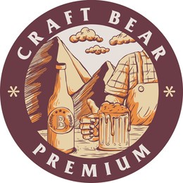 beer label, classic style, beverage package design