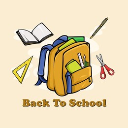 school bag vector design | time to go back to school