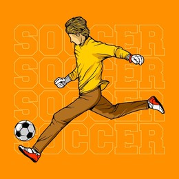 line art soccer illustration vector