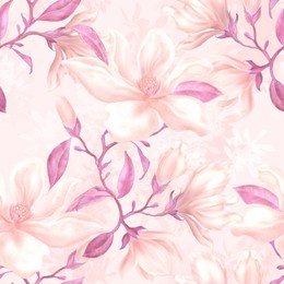 beautiful magnolia flowers seamless pattern for fashion trends fabric 