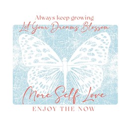 vintage retro typography inspirational slogan print with butterfly illustration for graphic tee t shirt or poster - vector