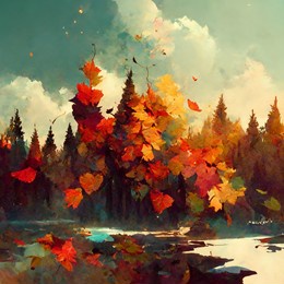 autumn is coming, autumn trees illustration