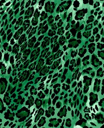 leopard animal skin abstract seamless motif pattern illustration. fabric motif texture. wild safari jaguar panther. green dark color background.